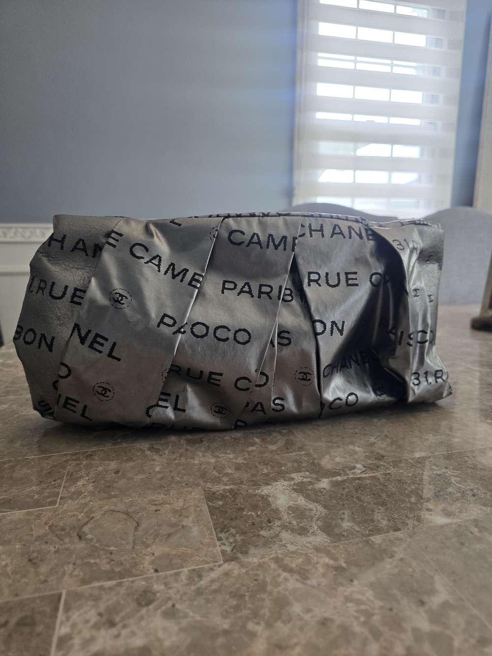 Chanel Silver Rue Cambon Clutch Bag